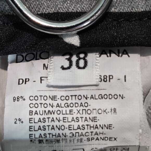 Dolce & Gabbana Womens Jeans Straight 38 (US 2) Grey Girly Italy Mid Rise 30x29 - Picture 10 of 12